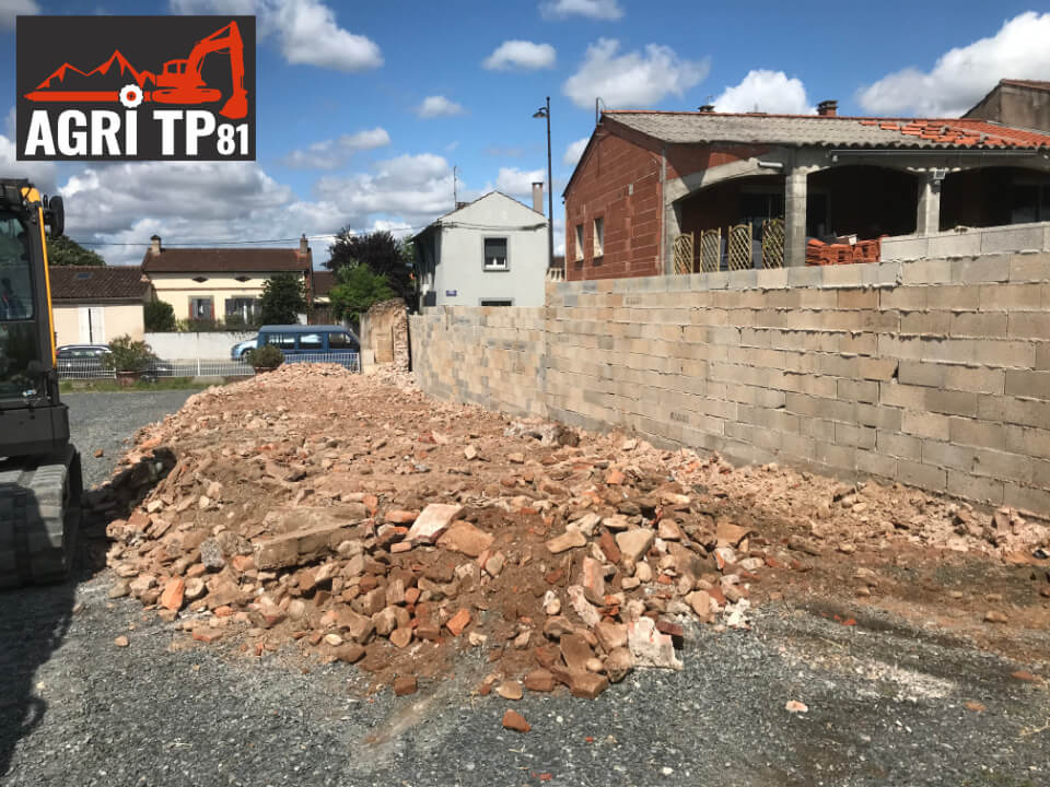 Démolition d'un mur mitoyen dans le Tarn (81) | AgriTP81.fr